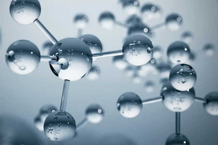 Peptide-Therapy-Doctor A 3D illustration of blue-gray toned water molecules, representing peptide therapy from Morgan Burns, APRN in Central Florida.